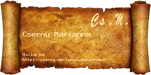 Cserny Marianna névjegykártya
